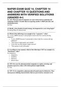 NAPSR EXAM QUIZ 14&comma; CHAPTER 14 AND CHAPTER 15 QUESTIONS AND ANSWERS WITH VERIFIED SOLUTIONS &lpar;GRADED A&plus;&rpar;