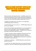 MEDI-CALPEER SUPPORT SPECIALIST PRACTICE EXAM QUESTIONS WITH VERIFIED ANSWERS