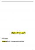 Mcglone exam &lpar;1&rpar; with correct questions  and answer