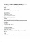 Nursing 320 Final Exam-Latest Update 2025&period;