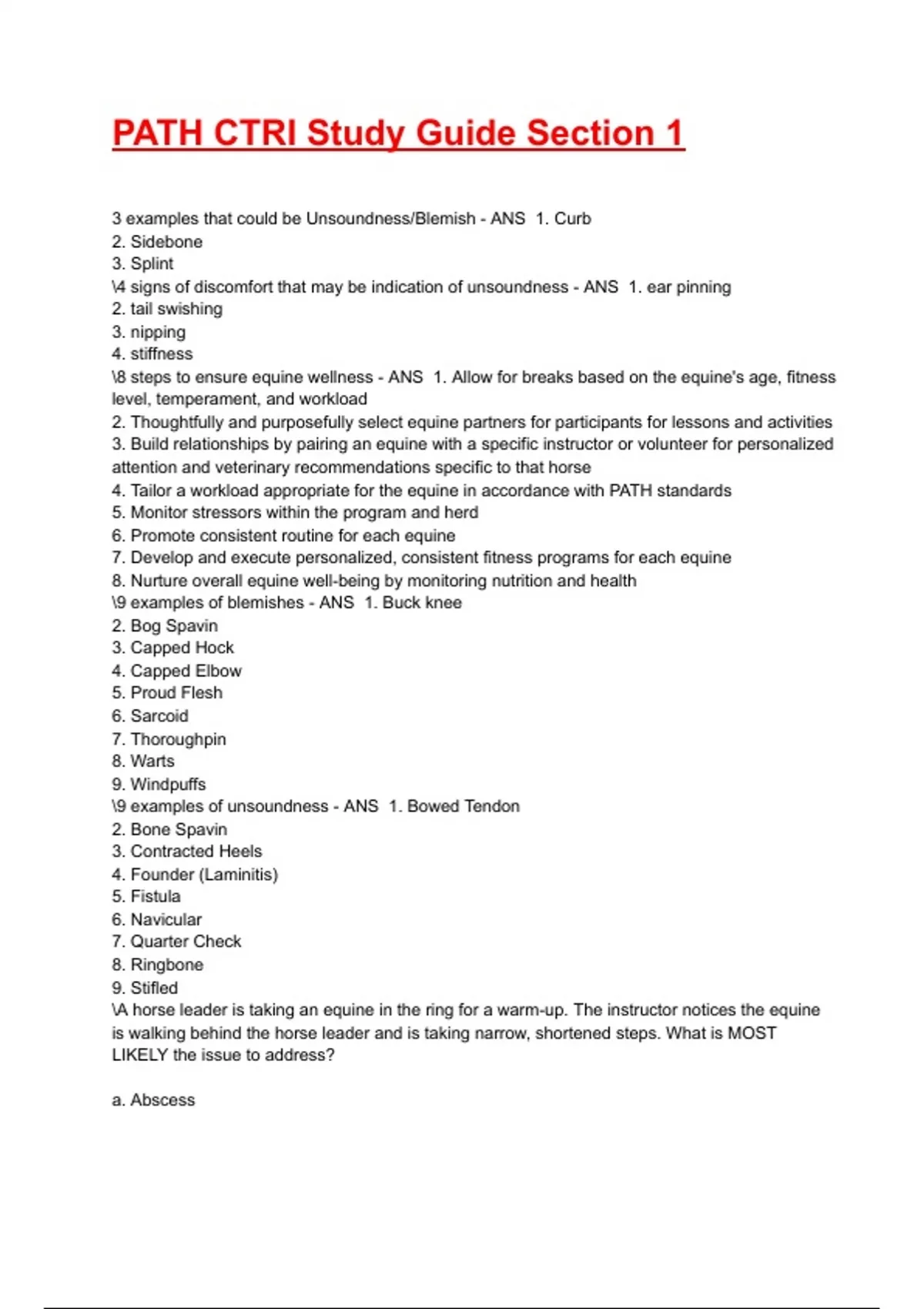 PATH CTRI Study Guide Section 1 Exam 2025/2026 Questions With Completed ...