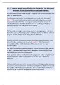 D115 master set-Advanced Pathophysiology for the Advanced Practice Nurse questions with verified answers