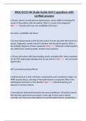 WGU D115 OA Study Guide Unit 5 questions with verified answers&period;