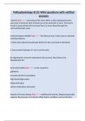 Pathophysiology D115 WGU questions with verified answers