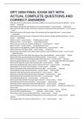 OPT 2204 FINAL EXAM SET WITH ACTUAL COMPLETE QUESTIONS AND CORRECT ANSWERS