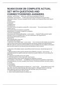NU404 EXAM 2B COMPLETE ACTUAL SET WITH QUESTIONS AND CORRECT&sol;VERIFIED ANSWERS