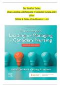 Test Bank For Yoder-Wise&rsquo;s Leading And Managing In Canadian Nursing&comma; 2nd Edition&comma; Patricia S&period; Yoder-Wise&comma;Chapters 1 - 32&period;pdf