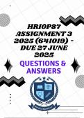 HRIOP87 Assignment 3 2025 &lpar;641019&rpar; - DUE 27 JUNE 2025