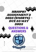 HRIOP87 Assignment 2 2025 &lpar;640874&rpar; - DUE 23 May 2025