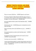 IMPROV TRAFFIC SCHOOL &lpar;AZ&rpar; EXAM QUESTIONS WITH CORRECT ANSWERS LATEST 2025-2026