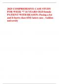 2025 COMPREHESIVE CASE STUDY FOR WEEK &num;7 16 YEARS OLD female PATIENT WITH REASON&colon; Peeing a lot and it hurts class 6541 latest case &period; walden university