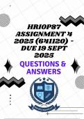 HRIOP87 Assignments pack &lpar; assignments 2&comma; 3 & 4&rpar; 2025
