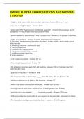 OWNER BUILDER EXAM QUESTIONS AND ANSWERS &vert; VERIFIED