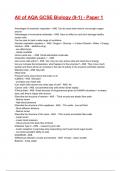 All of AQA GCSE Biology &lpar;9-1&rpar; - Paper 1 Exam 2025&sol;2026 Questions With Completed & Verified Solutions&period;