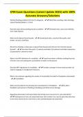 CFM Exam Questions &lpar;Latest Update 2025&rpar; with 100&percnt; Accurate Answers&sol;Solutions