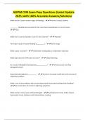 ASFPM CFM Exam Prep Questions &lpar;Latest Update 2025&rpar; with 100&percnt; Accurate Answers&sol;Solutions