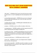NEW 2025 MBA EXIT EXAM QUESTIONS WITH CORRECT ANSWERS