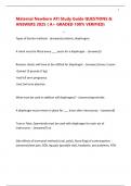 Maternal Newborn ATI Study Guide QUESTIONS & ANSWERS 2025 &lpar; A&plus; GRADED 100&percnt; VERIFIED&rpar;