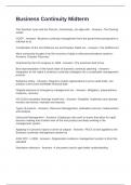 Business Continuity Midterm Exam Questions and 100&percnt; Correct Answers