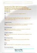 Introduction to ISO 14001 Environmental  Management System Questions with Detailed  Verified Answers &lpar;100&percnt; Correct Answers&rpar; &sol;Already  Graded A&plus;