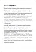 CCDS - 4 Review Exam Questions and 100&percnt; Correct Answers