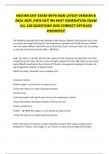 HESI RN EXIT EXAM WITH NGN LATEST VERSION B 2024-2025 &sol;HESI EXIT RN NEXT GENERATION EXAM ALL 160 QUESTIONS AND CORRECT DETAILED ANSWERS&excl;