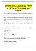 HESI RN EXIT EXAM WITH NGN LATEST VERSION B 2024-2025&sol;HESI EXIT RN NEXT GENERATION EXAM ALL 160 QUESTIONS AND CORRECT DETAILED ANSWERS&excl;&excl;