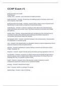 CCHP Exam -1 With Questions and Correct Answers