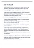 CCHP-MH&lowbar;LT Exam Questions and Correct Answers