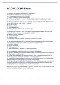 NCCHC CCHP Exam Questions and Correct Answers