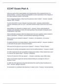 CCHT Exam Part A Questions and Correct Answers