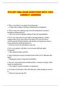 ETS MFT MBA EXAM QUESTIONS WITH 100&percnt; CORRECT ANSWERS