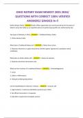 OHIO NOTARY EXAM NEWEST 2025 2026&sol;  QUESTIONS WITH CORRECT 100&percnt; VERIFIED  ANSWERS&sol; GRADED A&plus;&excl;&excl;