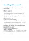 Medical Surgical Assessment A &vert; Questions and Answers &vert; 2025 Update &vert; 100&percnt; Correct&period;