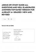 ARDMS SPI STUDY GUIDE ALL QUESTIONS AND WELL ELABORATED ANSWERS TOP RATED VERSION FOR ALREADY A&plus; GRADED &vert; NEW AND REVISED