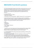 MED/SURG Final NCLEX 2025 Questions And Answers With Verified Solutions