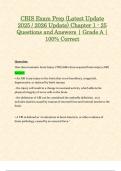 CBIS Exam Prep &lpar;Latest Update 2025 &sol; 2026 Update&rpar; Chapter 1 - 25 Questions and Answers &vert; Grade A &vert; 100&percnt; Correct
