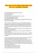 COMPLETE MBA EXAM BUNDLE&colon; FULL SET OF QUESTIONS WITH VERIFIED CORRECT ANSWERS
