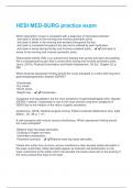 HESI MED-SURG practice exam Updated Questions with 100 &percnt; Correct answers  verified