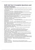 NUR 134 Test 3 Complete Questions and correct Answers