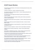 CCHT Exam Review Exam With Questions and Correct Answers