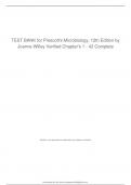 Test Bank for Prescott's Microbiology 12th Edition by Joanne Willey  All Chapter 1 &ndash; 42 Complete