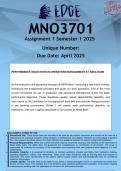  MNO3701 Assignment 1 (ANSWERS) 2025 - DISTINCTION GUARANTEED.