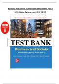 Test bank for business and society stakeholders ethics public policy 17th edition by lawrenceChapter 1-19