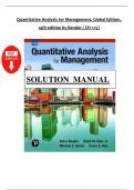 Solution Manual for Quantitative Analysis for Management&comma; Global Edition&comma; 14th edition by Render Chapter 1-15