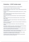 Fresenius - CCHT Review Exam Questions and Correct Answers