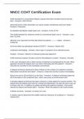 NNCC CCHT Certification Exam Questions With 100&percnt; Correct Answers 