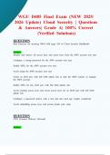 WGU D485 Final Exam  &lpar;New 2025&sol; 2026 Update&rpar; Cloud Security&comma;&vert; Questions & Answers&vert; Grade A&vert; 100&percnt; Correct &lpar;Verified Solutions&rpar;