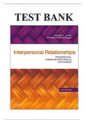 Test Bank for Interpersonal Relationships&colon; Professional Communication Skills for Nurses&comma; 9th Edition by Arnold & Boggs &ndash; All Chapters Covered &vert; Verified A&plus; Answers