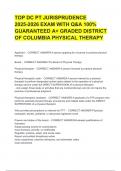 TOP DC PT JURISPRUDENCE  2025-2026 EXAM WITH Q&A 100&percnt;  GUARANTEED A&plus; GRADED DISTRICT  OF COLUMBIA PHYSICAL THERAPY 